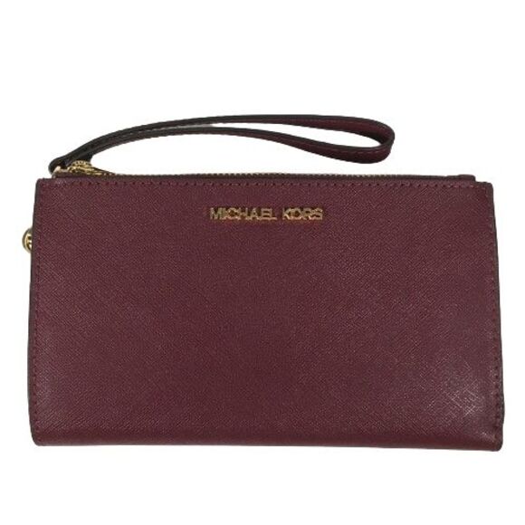 Michael Kors Jet Set Travel Double Zip Tech Phone Case Wallet Wristlet Clutch - Picture 1 of 16